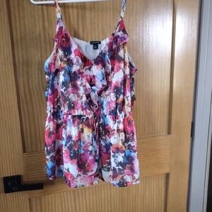 Torrid Vibrant Floral Ruffle Blouse